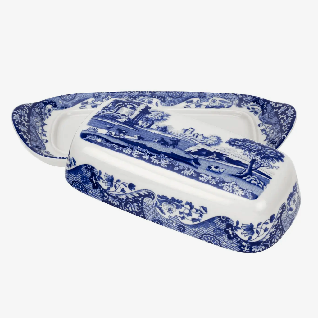 Spode Blue Italian Butter Dish