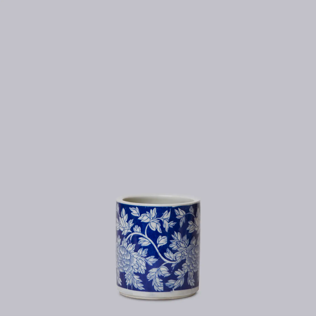 Porcelain Peony Cachepot, Small