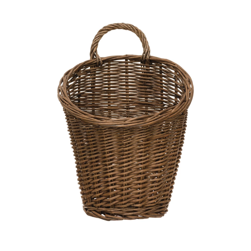 Rattan Wall Basket with Handle