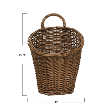 Rattan Wall Basket with Handle