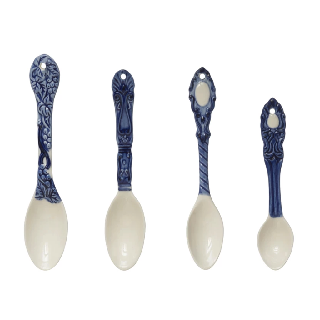 Hand-Painted Stoneware Spoon, 4 Styles