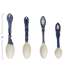 Hand-Painted Stoneware Spoon, 4 Styles