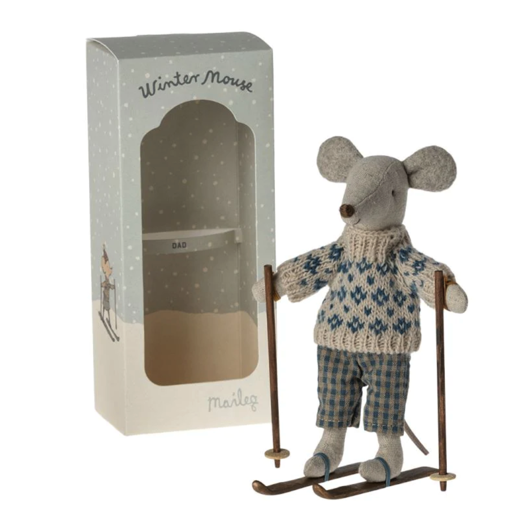Winter Mouse with Ski Set, Dad