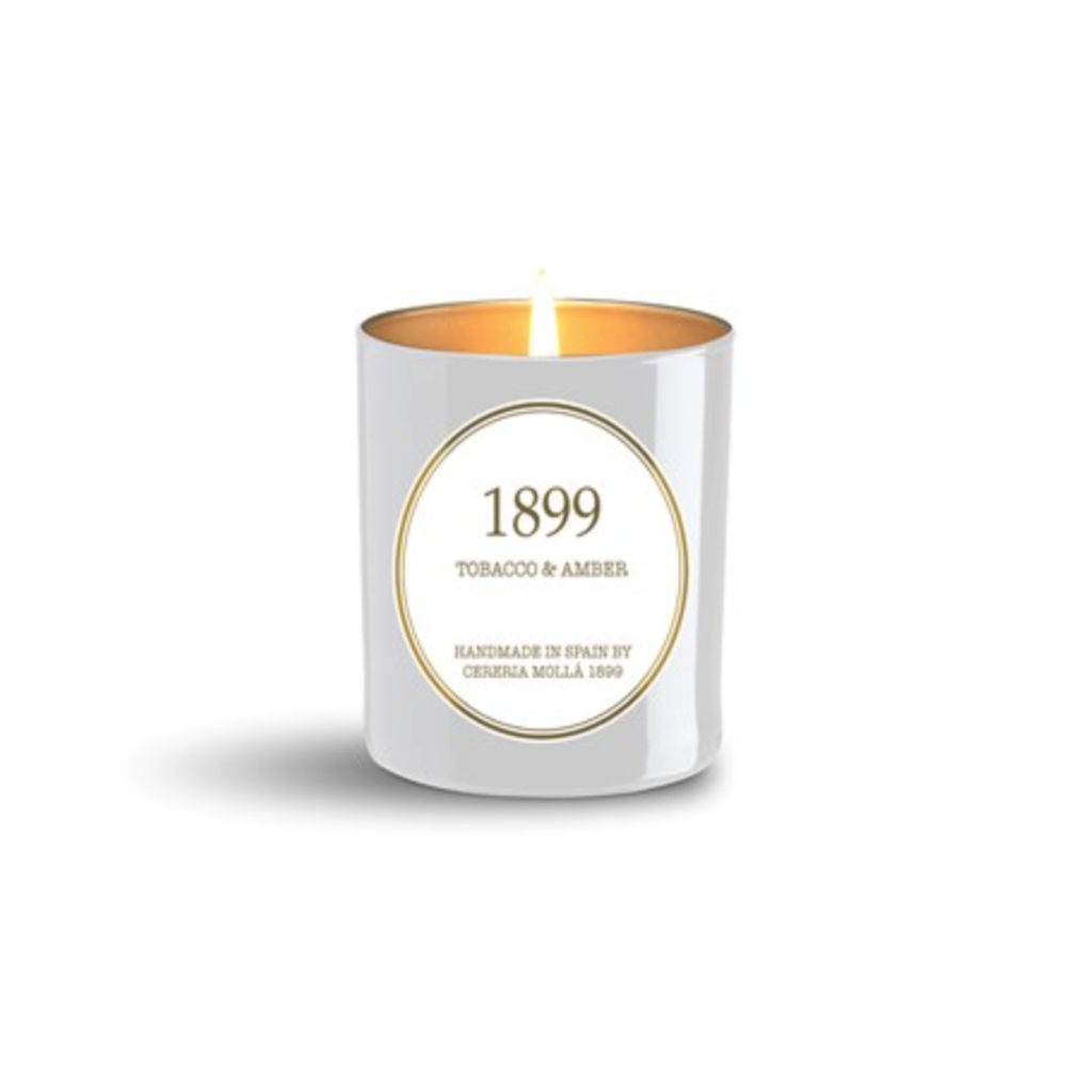 Tobacco & Amber White & Gold Premium Candle