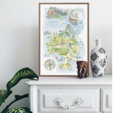 Peter Pan's Neverland Map Print, 18x24