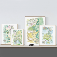 Peter Pan's Neverland Map Print, 18x24