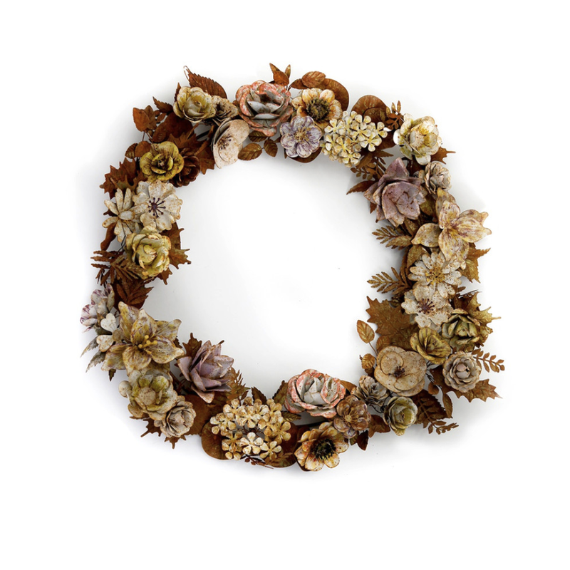 Floral Wreath, White