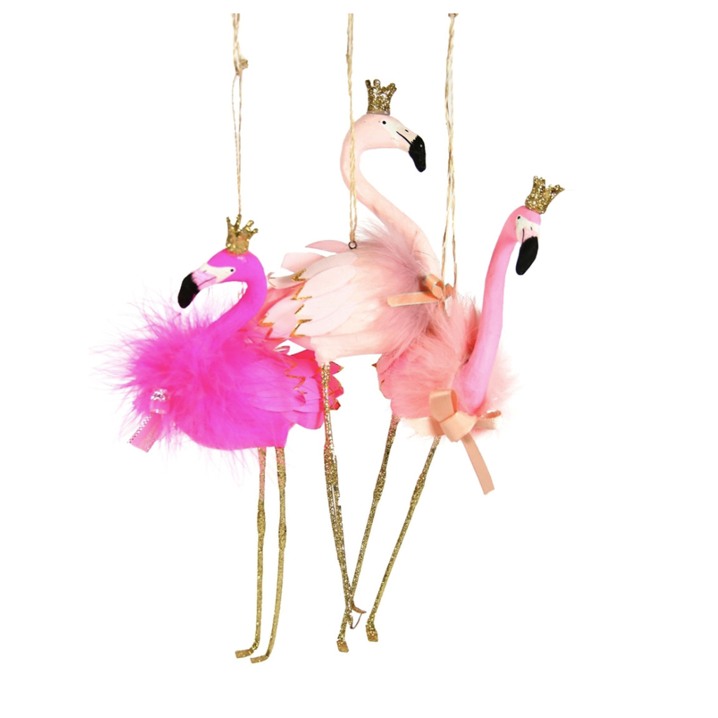 Heraldly Flamingo Ornament,