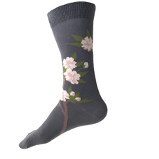 Sakura Socks, Medium/Large, Grey