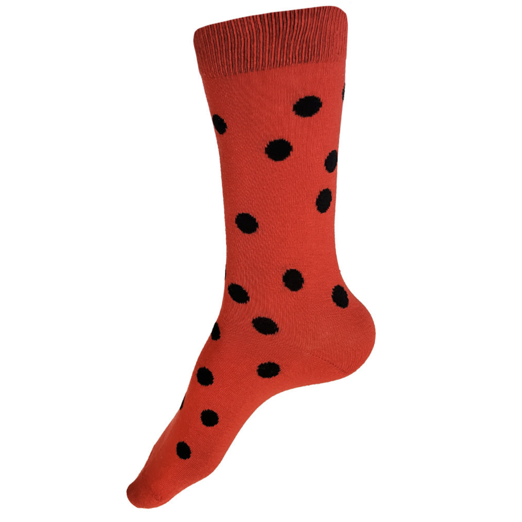 Bubble Socks, Medium/Large, Poppy Red and Black