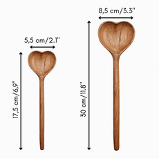 Wooden Heart Serving Spoon, Medium