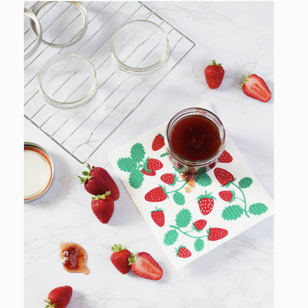 Strawberries Swedish Dishcloth