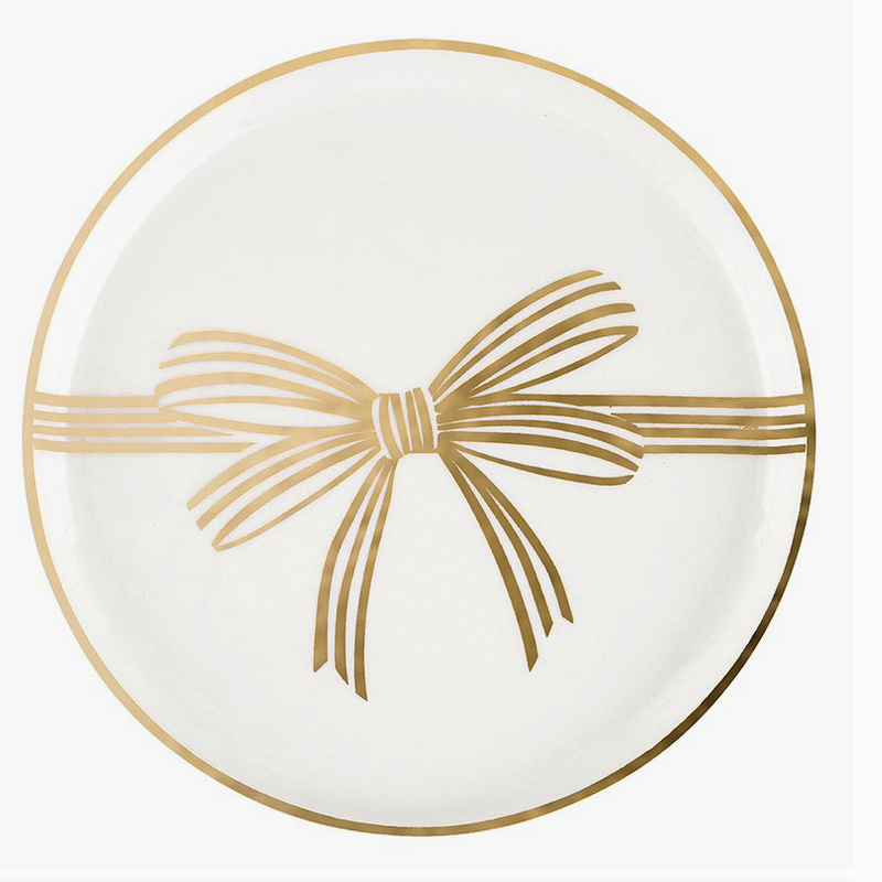 Gold Bow Appetizer Plate