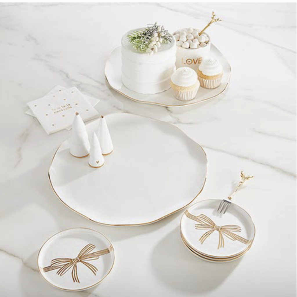 Gold Bow Appetizer Plate