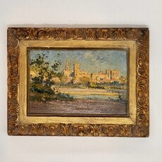 Antique Painting of the Papal Palace
