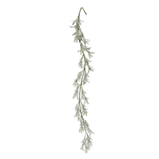 Glittered Mistletoe Garland, White Berry, 60"