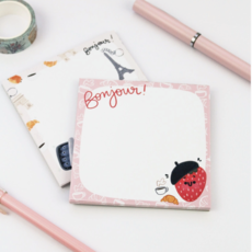 French Strawberry Memo Notepad