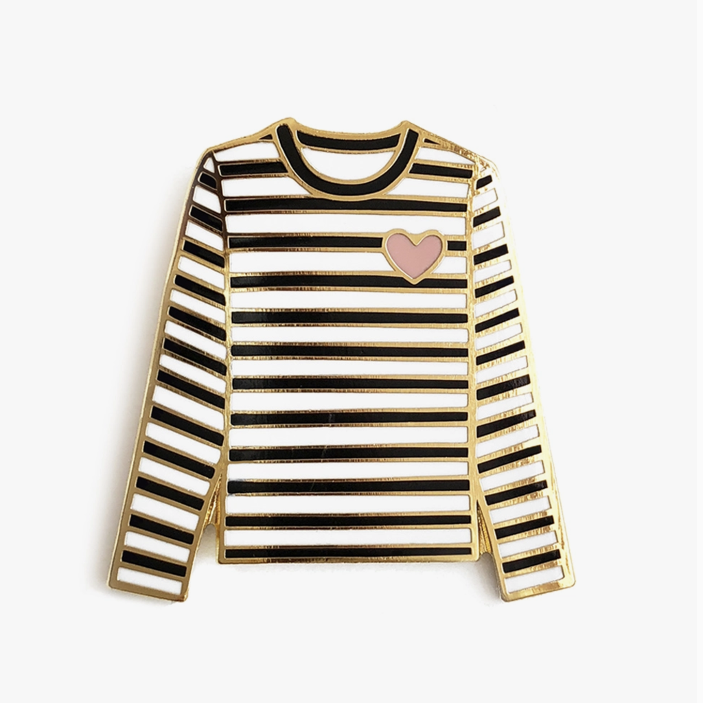 Striped T-Shirt Fashion Enamel Pin
