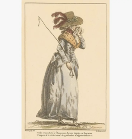 Woman with Fishing Pole Postcard