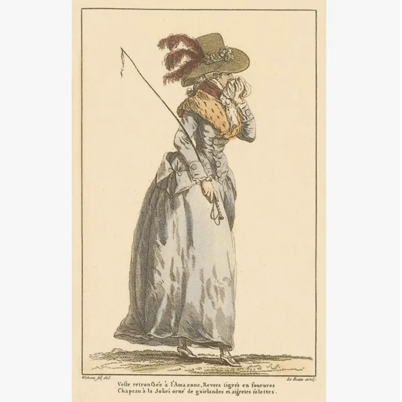 Woman with Fishing Pole Postcard