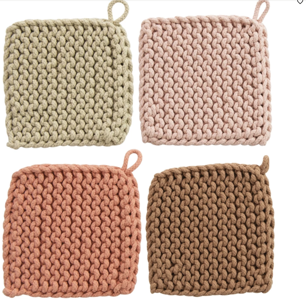 Cotton Crocheted Potholder,