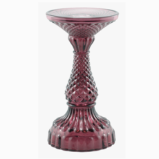 Bella Pillar Candle Holder, Bordeaux, Large