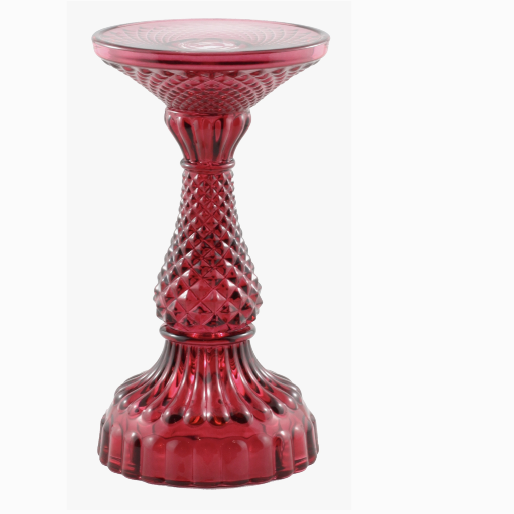 Bella Pillar Candle Holder, Red, Large