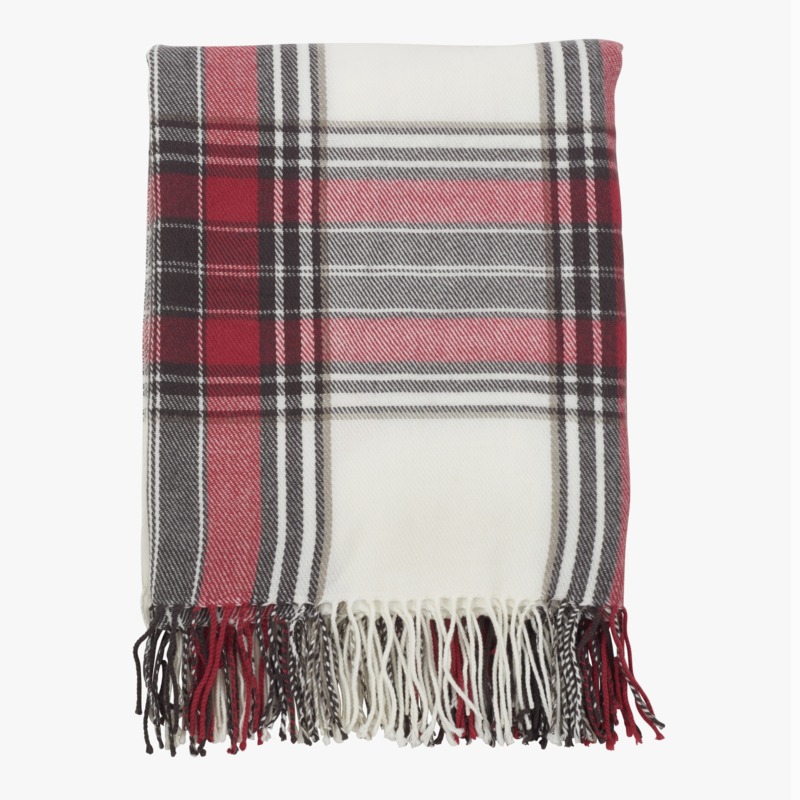 Plaid Tasseled Throw