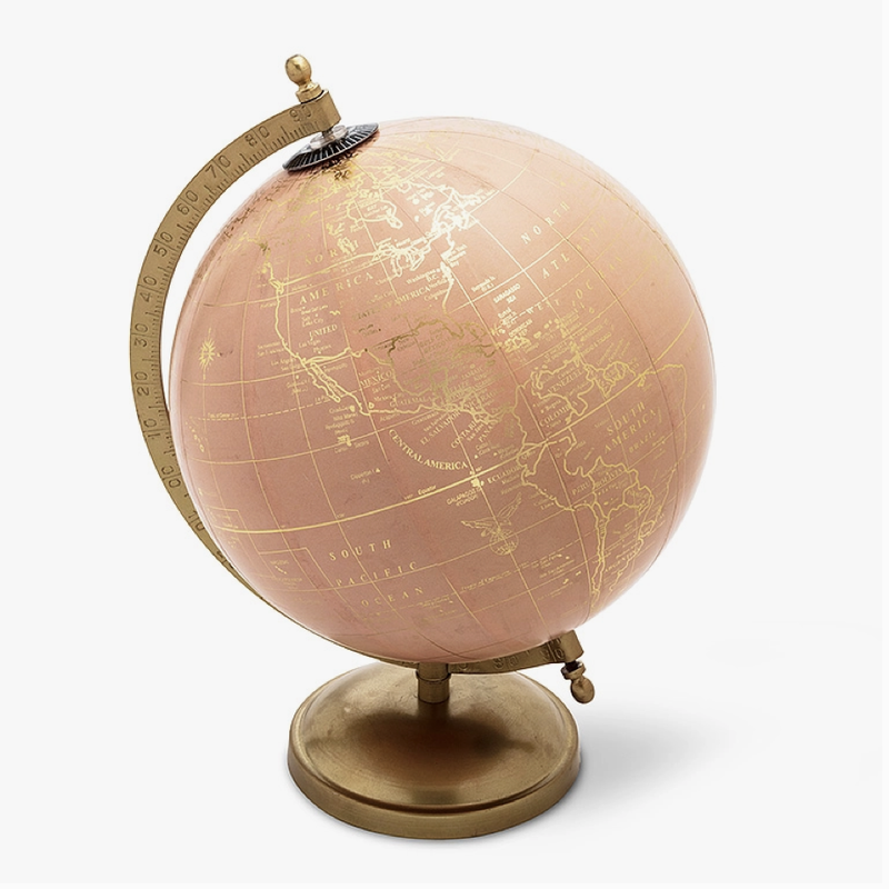 Globe On Stand, Pink