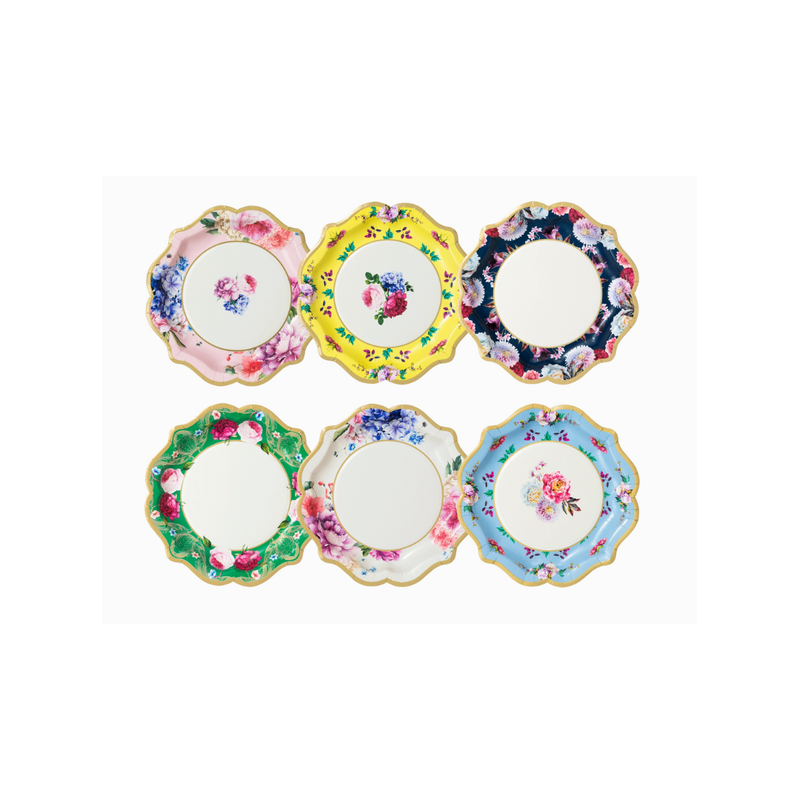 Truly Scrumptious Medium Floral Plates -12 Pack