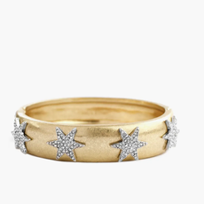 Pave Starburst Bangle, Gold