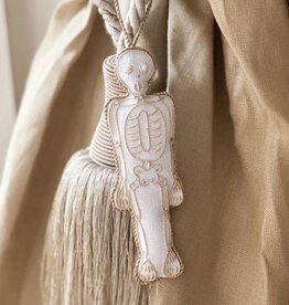 Handmade Skeleton Vintage White Linen Halloween Decoration