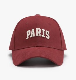 Paris Baseball Cap, WIne Red