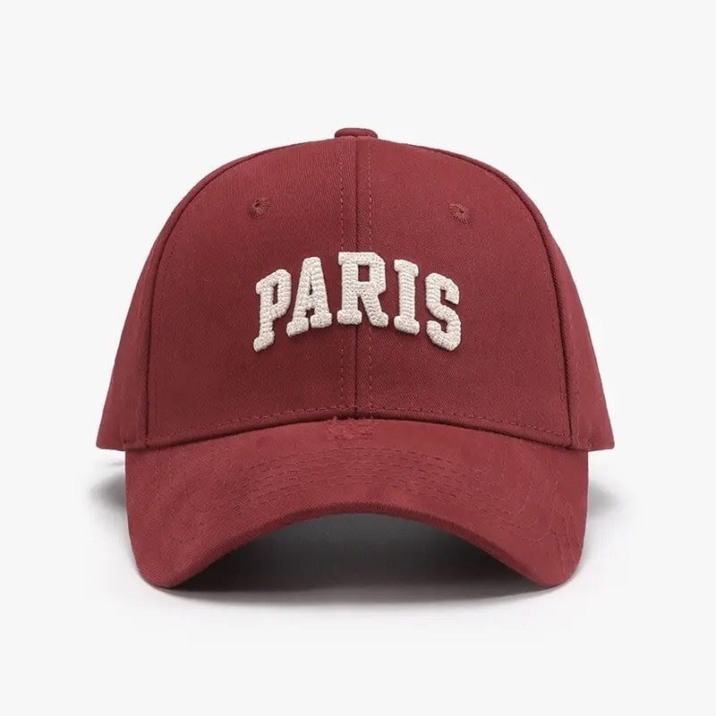 Paris Baseball Cap, WIne Red