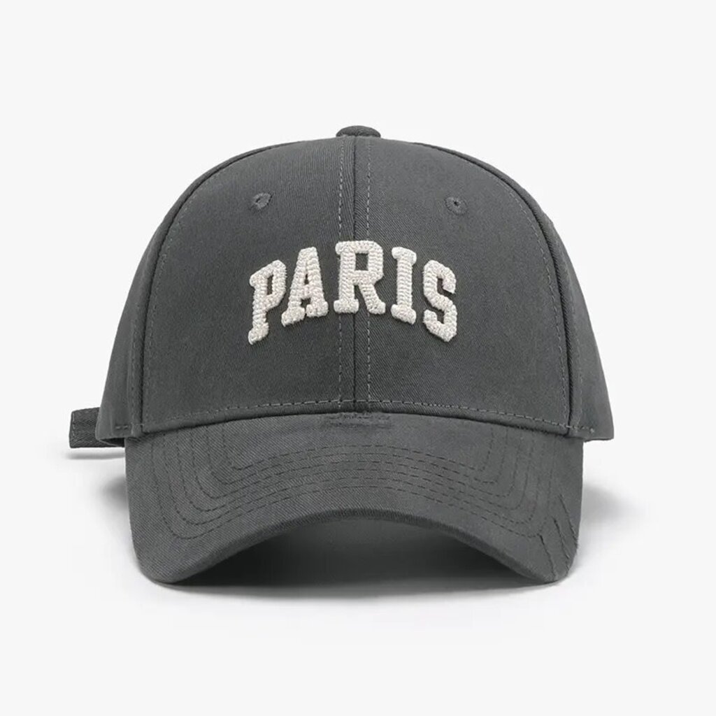 Paris Baseball Cap, Dark Grey