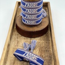 J'Adore Woven Bracelet, Bright Blue