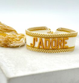 J'Adore Woven Bracelet, Gold