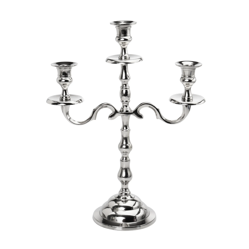 Fluted Nickelplate Candelabra