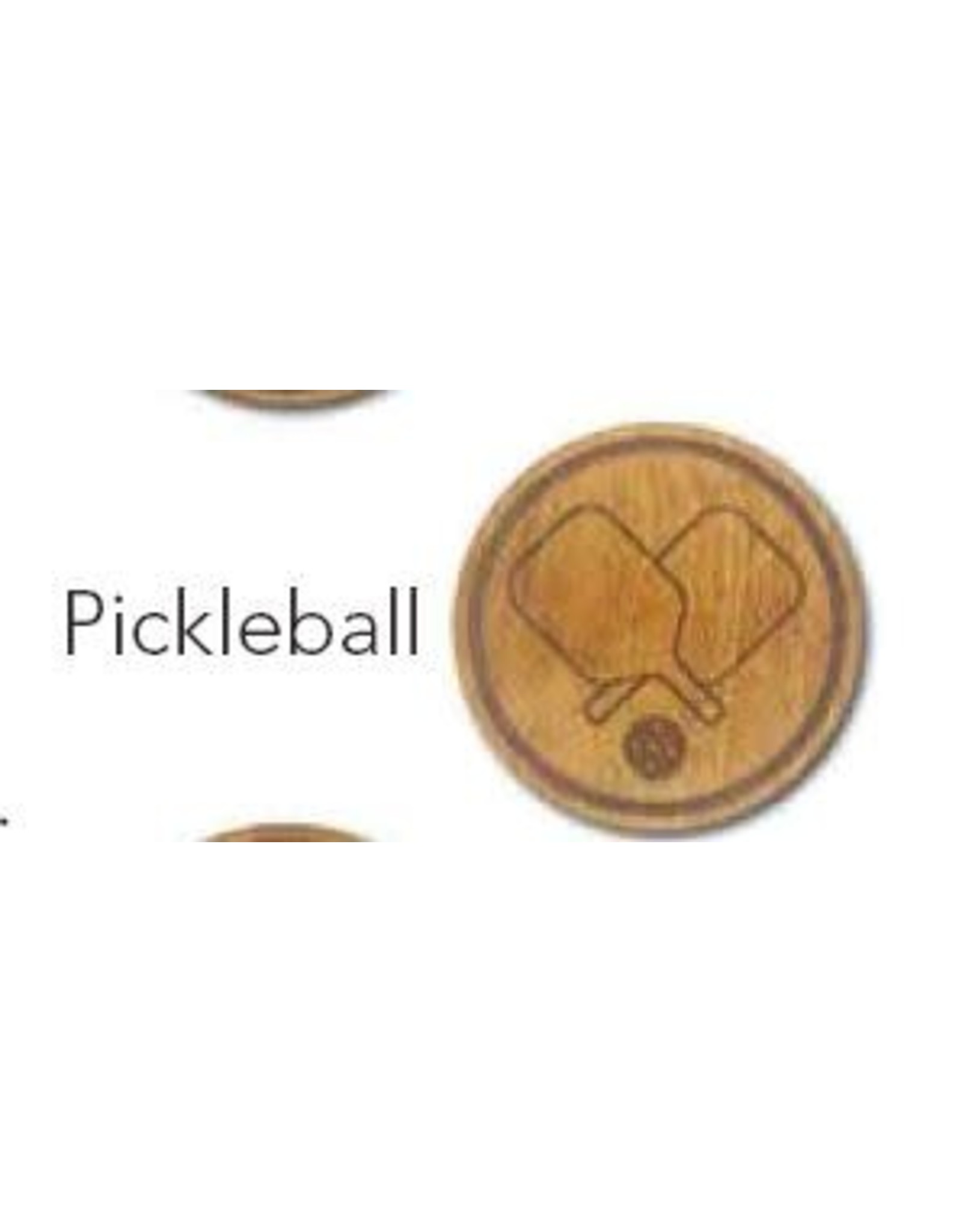 Racquet Inc Premium Wood Drink Coasters (Pickleball)