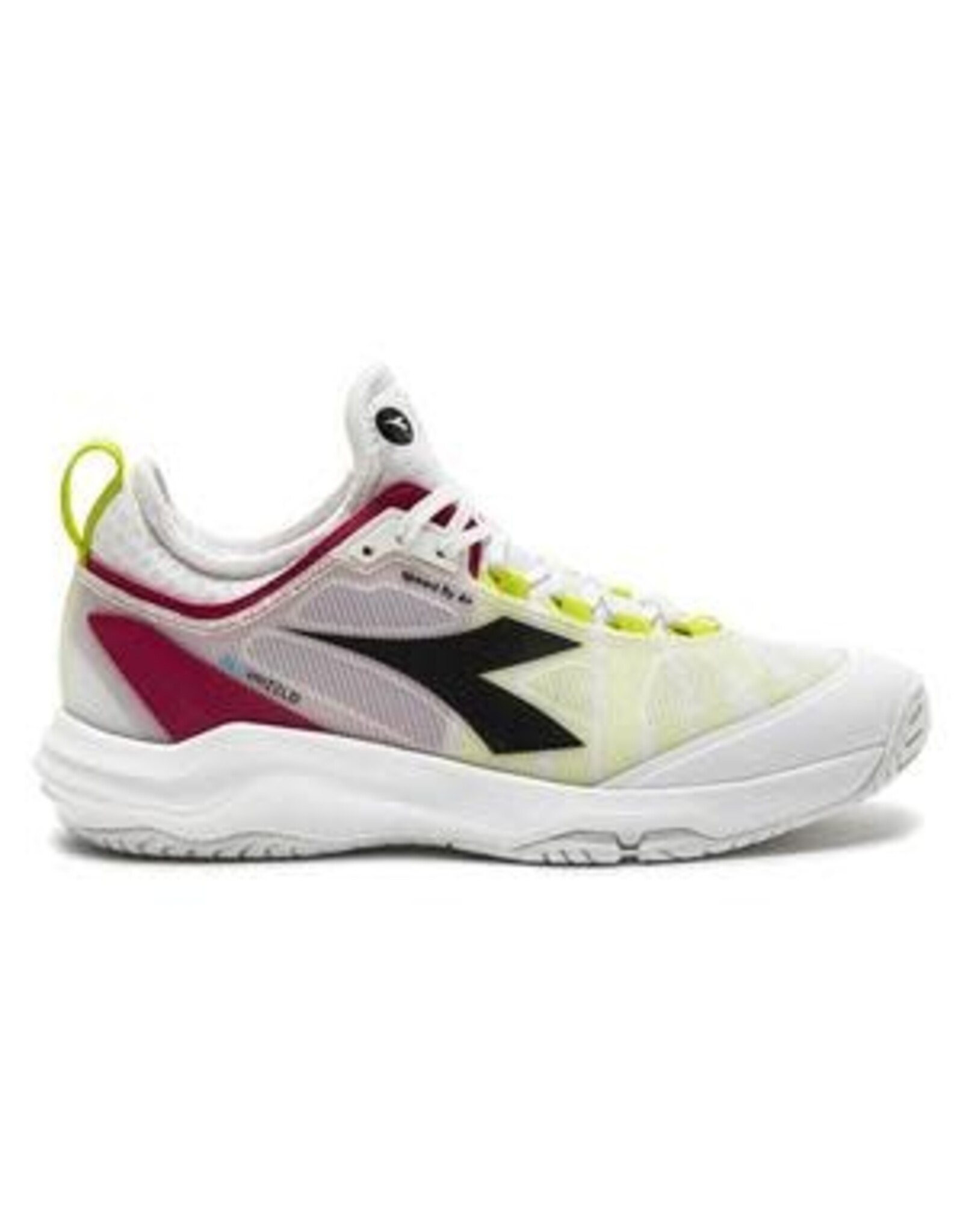 Diadora Diadora Women's Speed Blushield Fly 4 + AG (/White/Black/Vivacious) Tennis Shoe