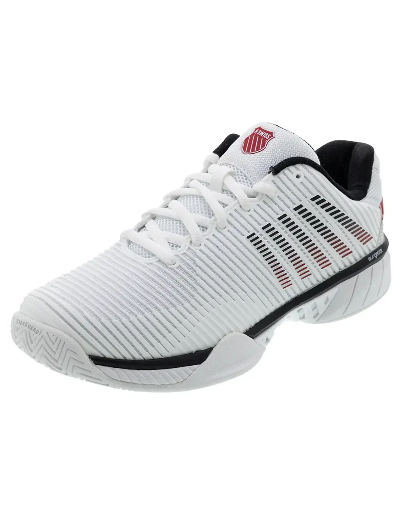 K-Swiss K-Swiss Men's Hypercourt Express 2 (Wht/Blk/Mars Red) Tennis Shoe