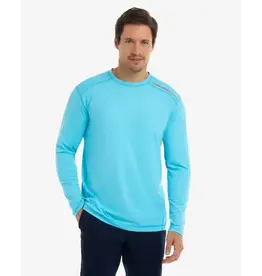 Bloq UV BloqUV Men's Jet Tee Long Sleeve Crew Light Turqouise