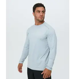Bloq UV BloqUV Men's Jet Tee Long Sleeve Crew Soft Gray