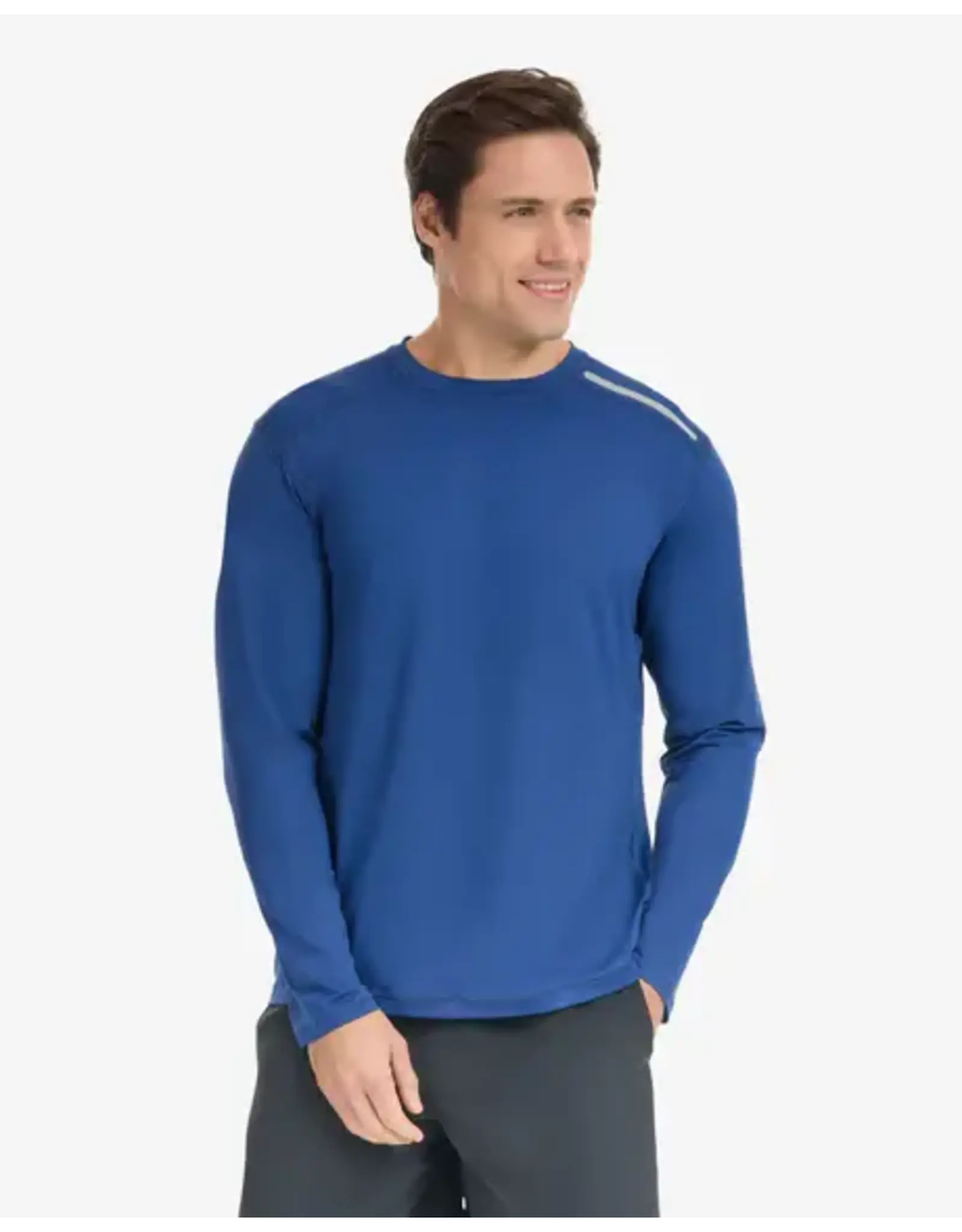 Bloq UV BloqUV Men's Jet Tee Long Sleeve Crew Navy