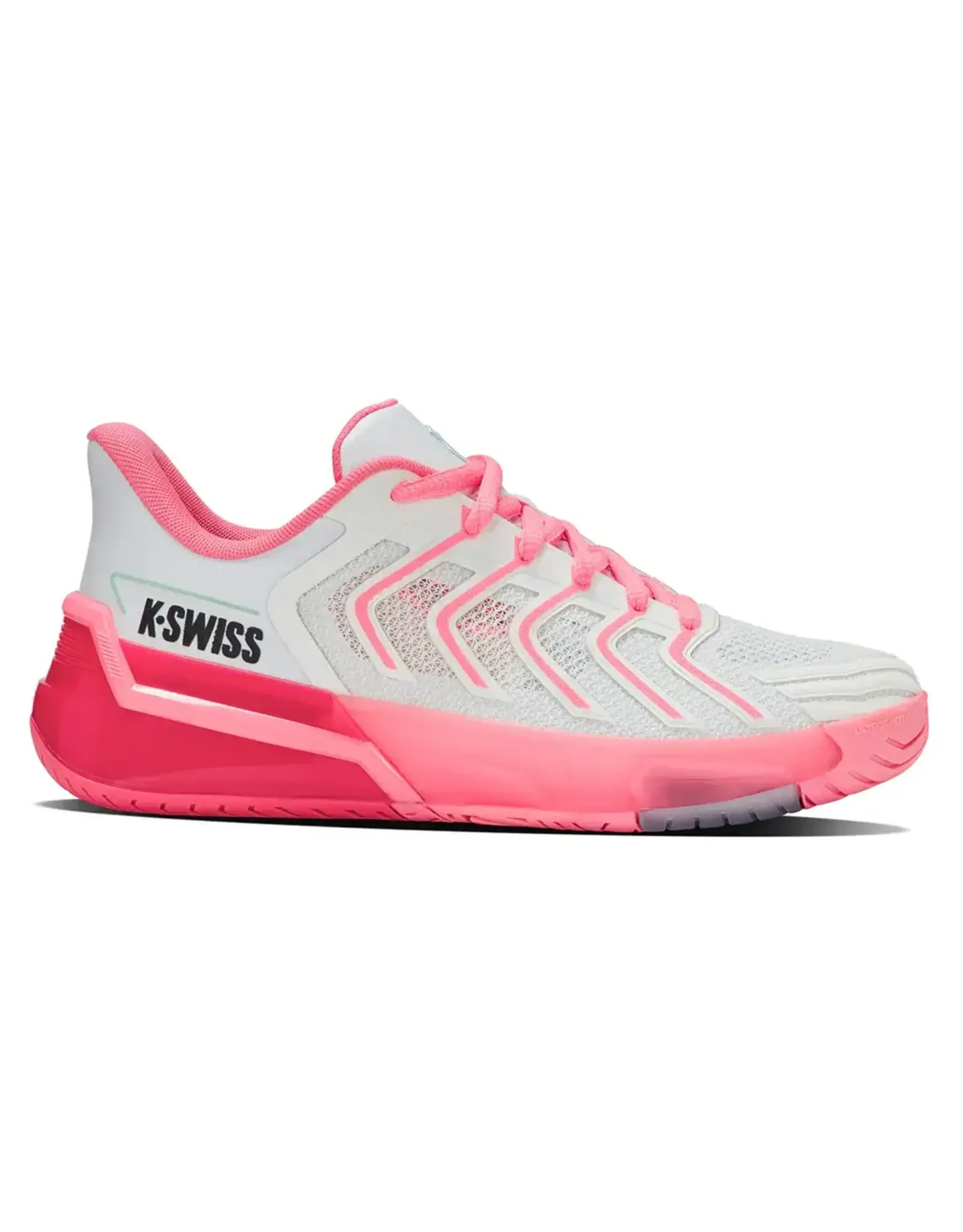 K-Swiss K-Swiss Women's Ultra Shot 4 (Wht/NpstlPnk/HtnPnk) Tennis Shoe