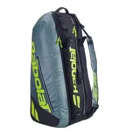 Babolat Babolat Pure Aero RH x6 Tennis Bag (Metallic Grey/Black/Fluo Yellow)
