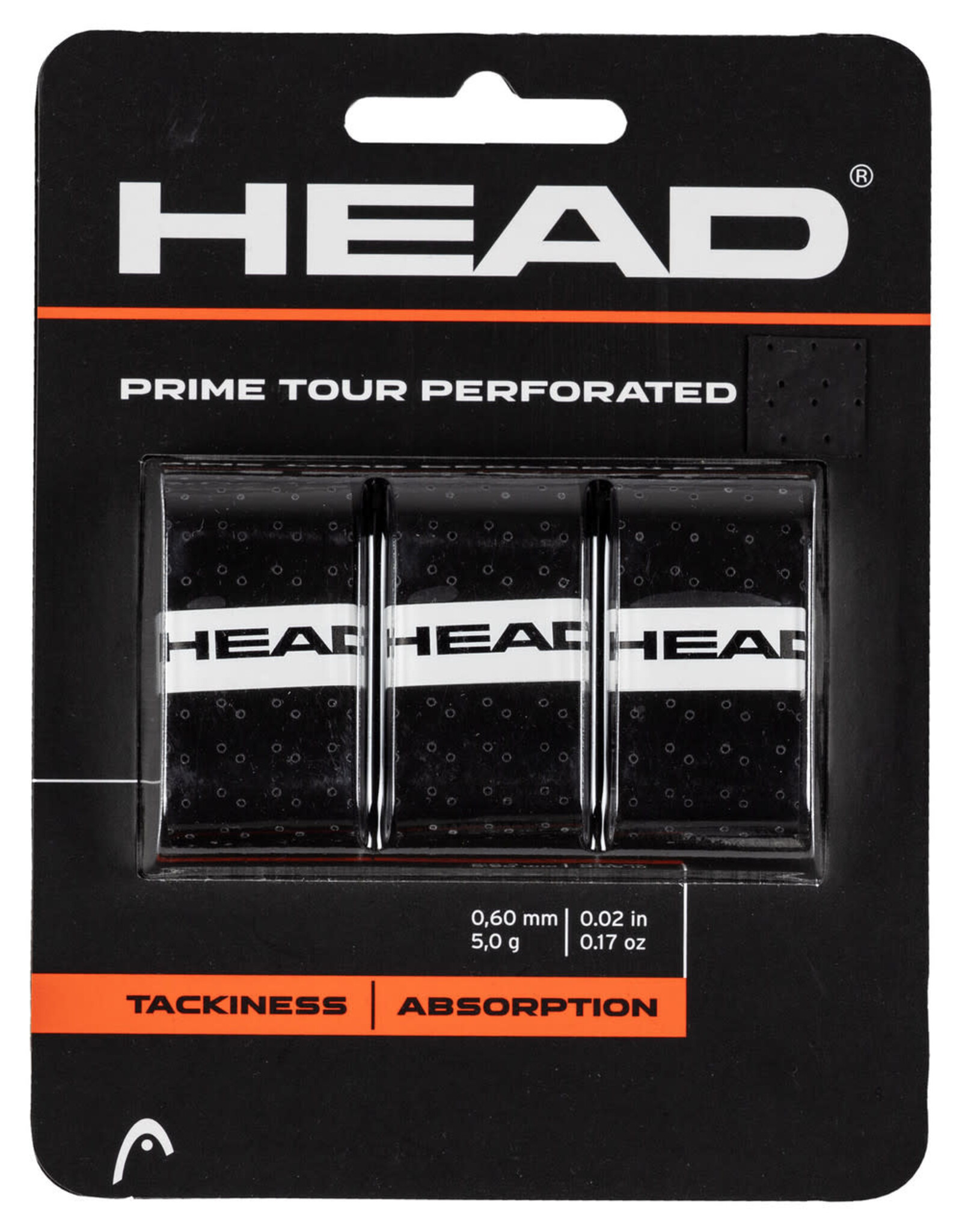 Head Head Prime Tour Perforated  Overgrip Black