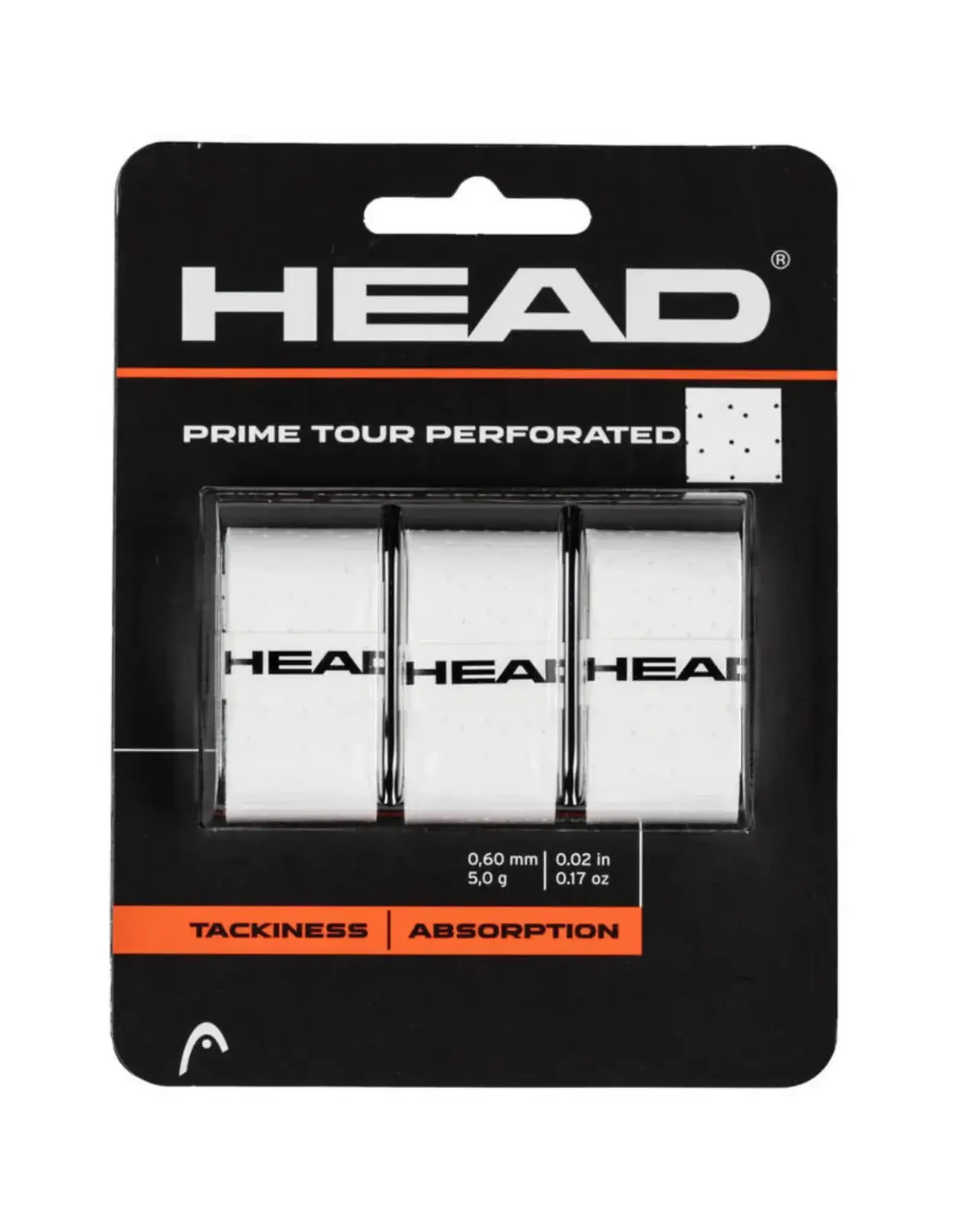 Head Head Prime Tour Perforated  Overgrip White