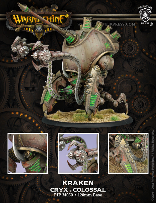 Figurine Warmachine Cryx Kraken Ou Sepulcher (aimantée), état Parfait