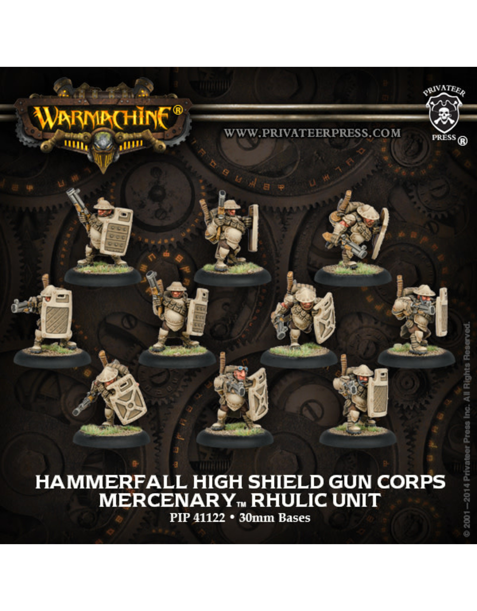 Warmachine Mercenaries - Hammerfall High Shield Gun Corps